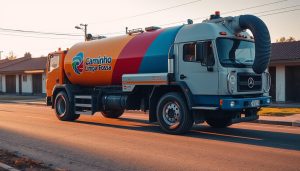 Caminhão limpa fossa