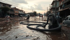 Esgotamento de enchente